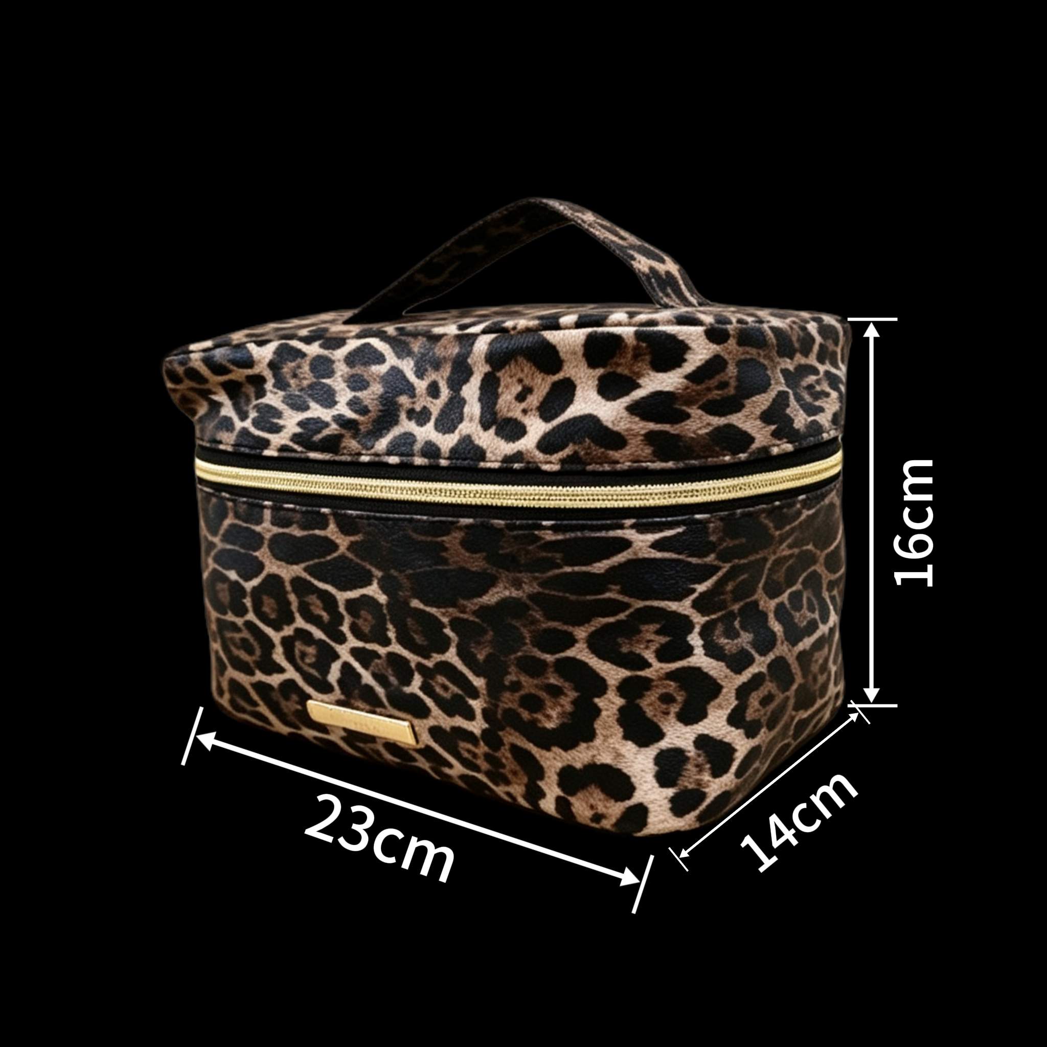 Makeup bag Leopard Print Leather Cosmetic Bag