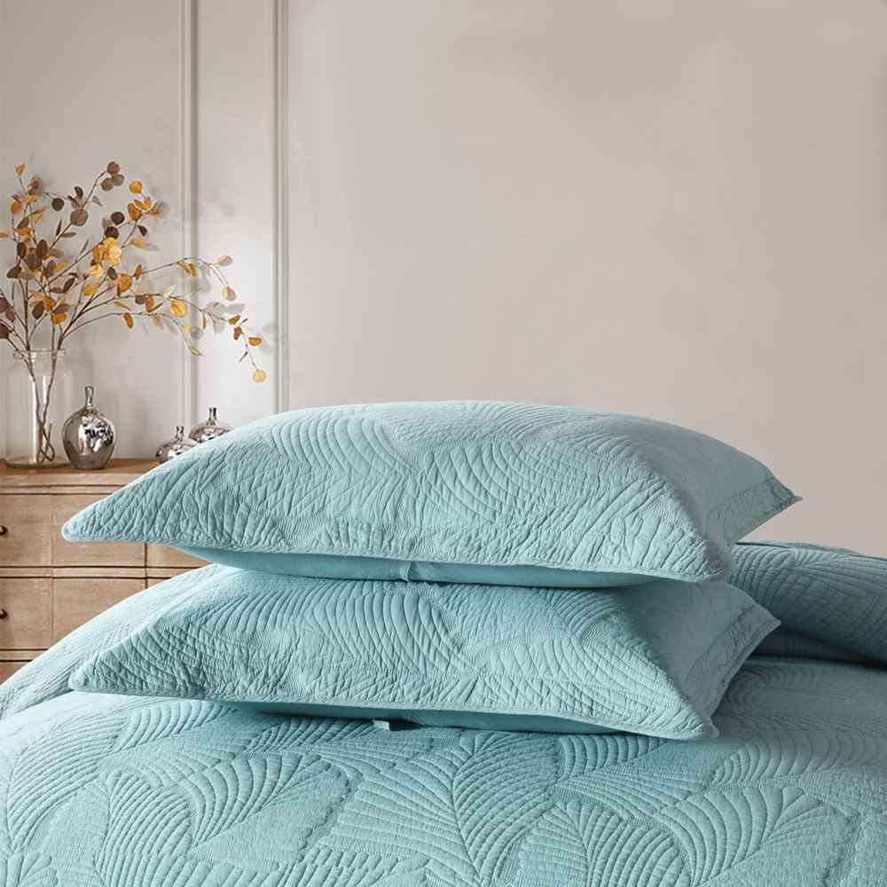 3-Piece Sets Encrypted Quilting Quilt Set Palm Leaf