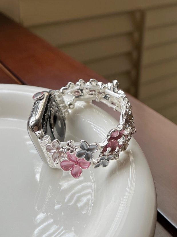 Watch strap Sakura Floral Enamel Strap for Apple Watch All Series