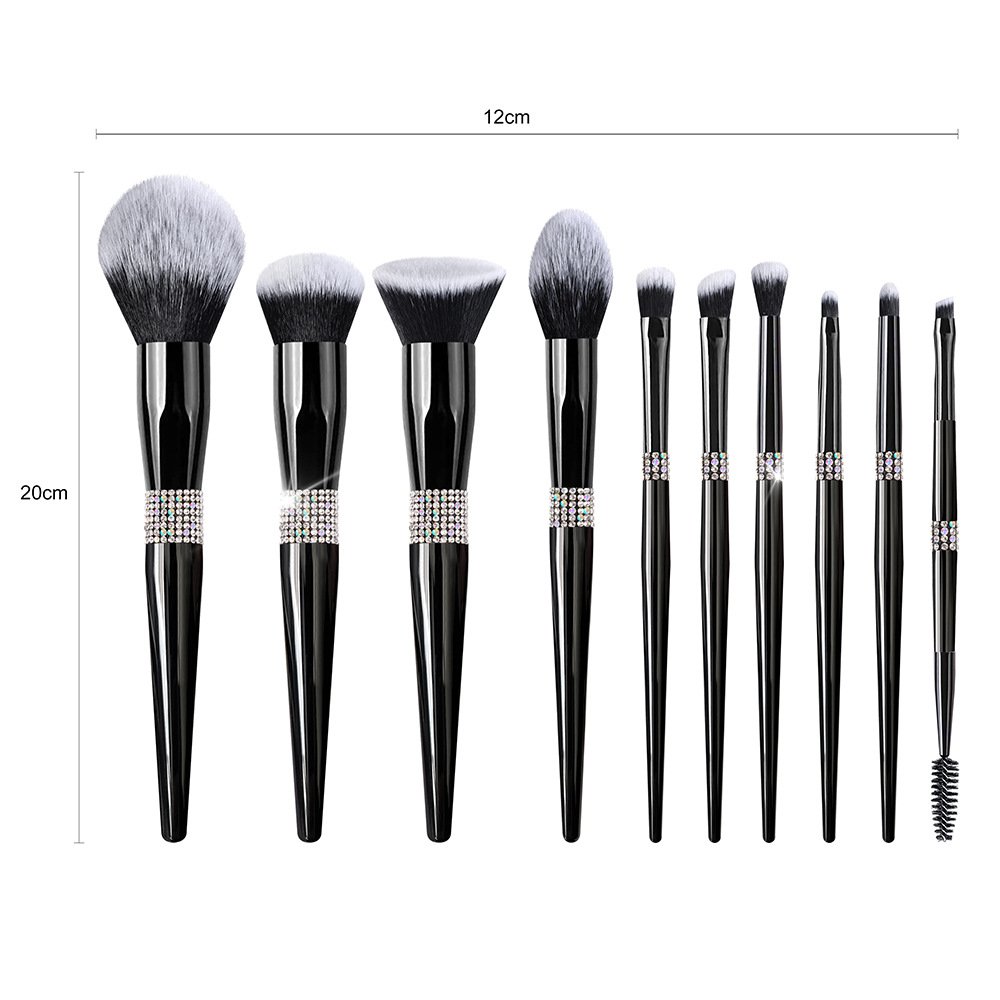 Daily brush set 10PCS Professional Makeup Brushes Set with Classic Holder Ultra-Soft