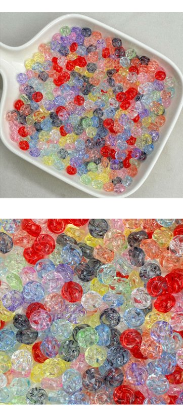 Transparent Acrylic Beads spiral bead