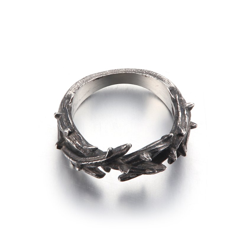 Rings Vintage Jesus Crown of Thorns Stainless Steel Ring
