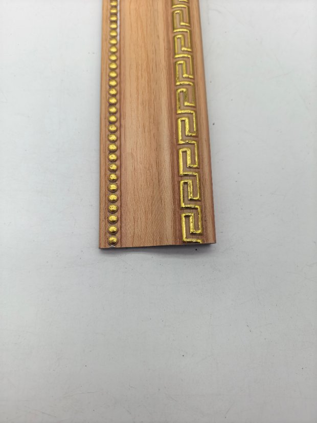 decor line PS Single Side Hui Pattern & Beaded Molding, New Chinese Gold Highlight Frame Trim