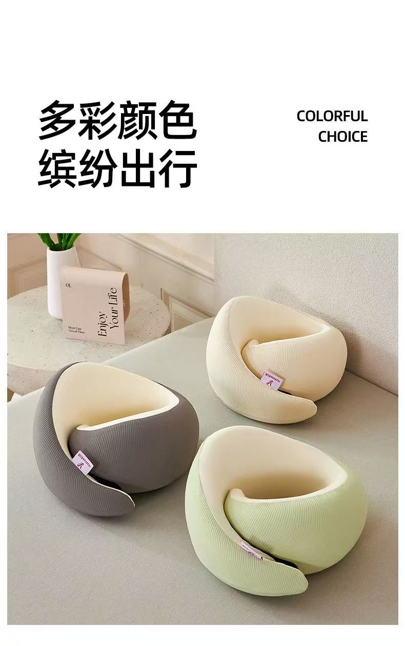 Travel Neck Pillows Milk-Velvet Memory Foam U-Shaped Travel Pillow