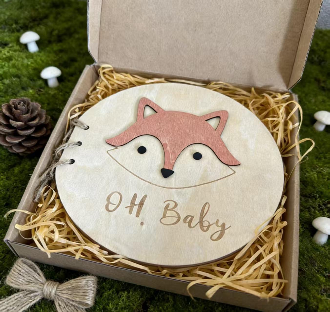 Infant Baptism Three-dimensional Cartoon Creative Gift Shower Guest Message Book
