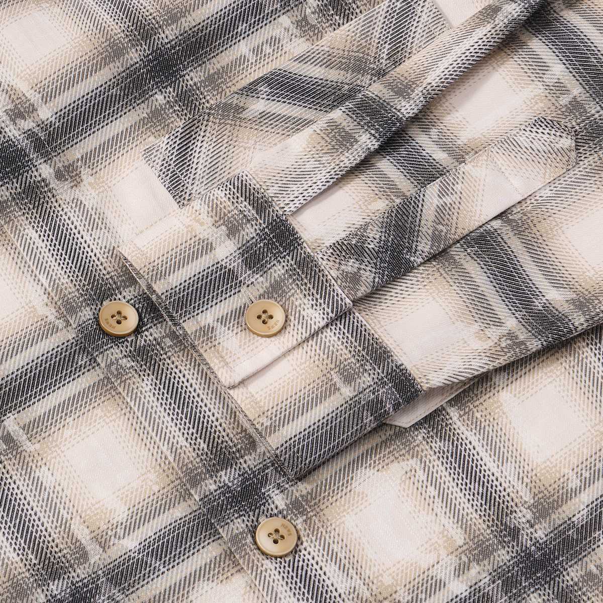 Casual Shirt Rugged Beige Flannel Shirt