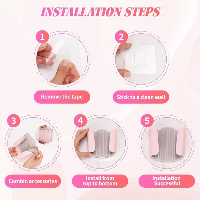 Household Cleaning Tools & Accessories Shower Wall Hair Catcher