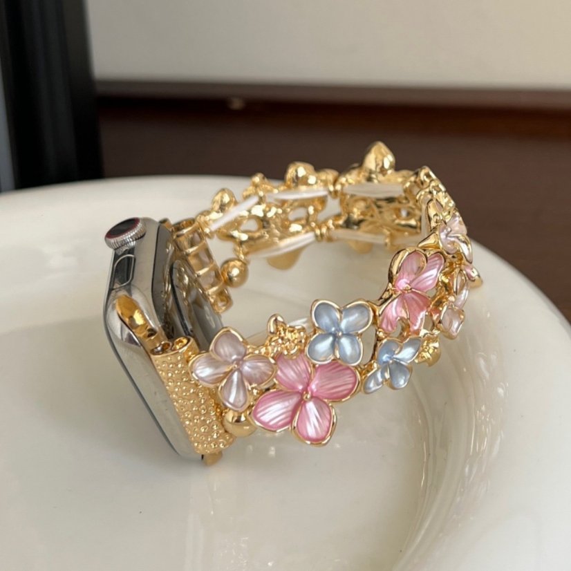 Watch strap Sakura Floral Enamel Strap for Apple Watch All Series