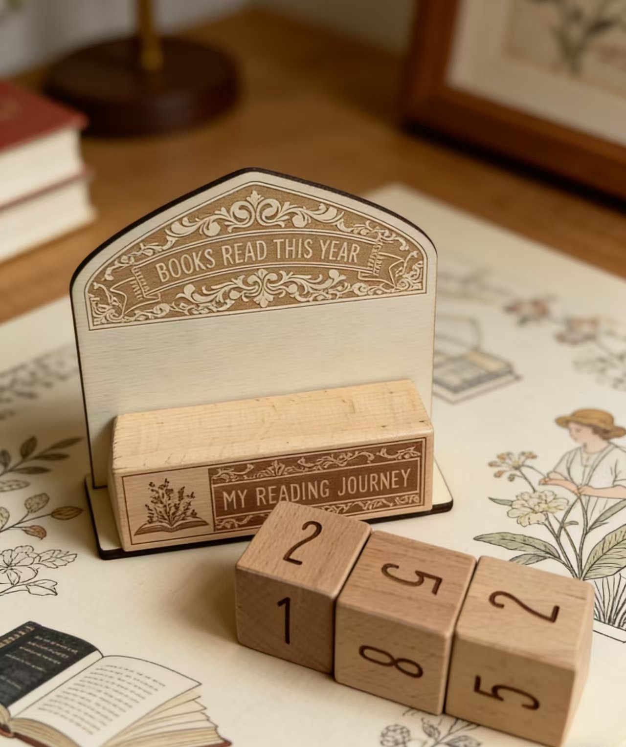 Holidays, gifts Handmade DIY Solid Wood Creative Reading Counter Beech