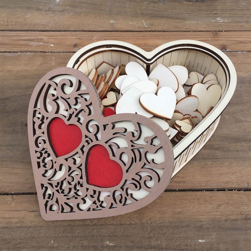 Wedding Supplies Heart Hollow Storage Box