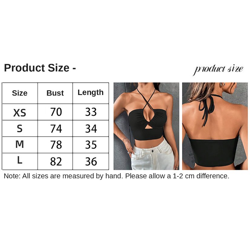 Tops 6605 Cutout Cross-Strap Halter Crop Top