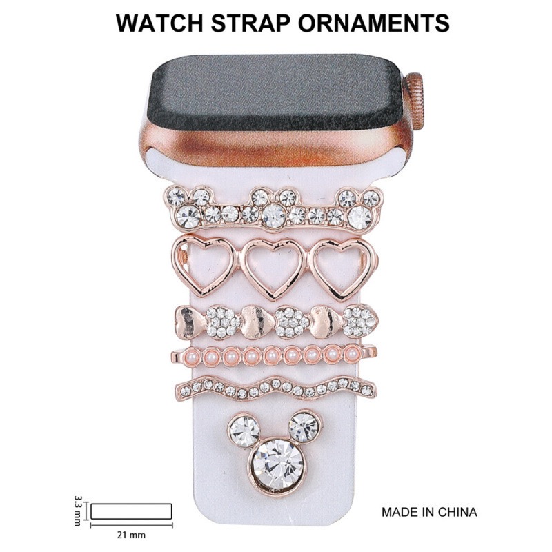 Watch strap decorative ring Rhinestone Decorative Strap Charms for Apple Watch / Samsung / Huawei