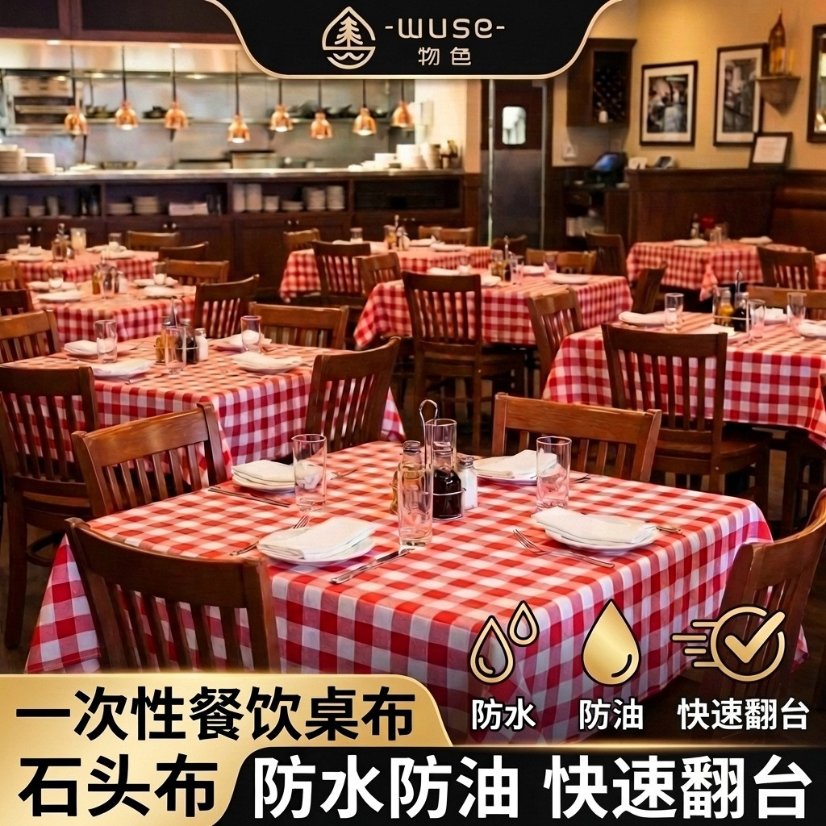 Party Supplies Disposable Plastic Checkered Tablecloth