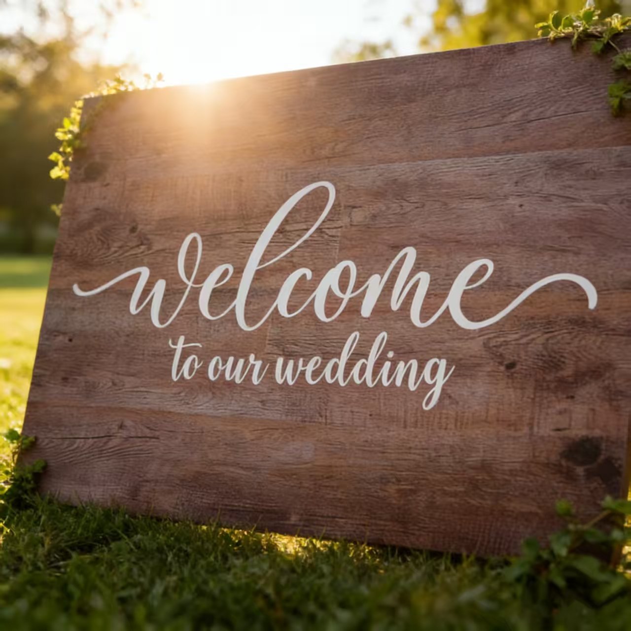 Wedding Supplies Vintage European Wedding Custom Welcome Wooden Sign