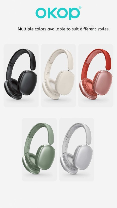 Over-Ear Headphones KP-H104 Wireless Bluetooth Headphones