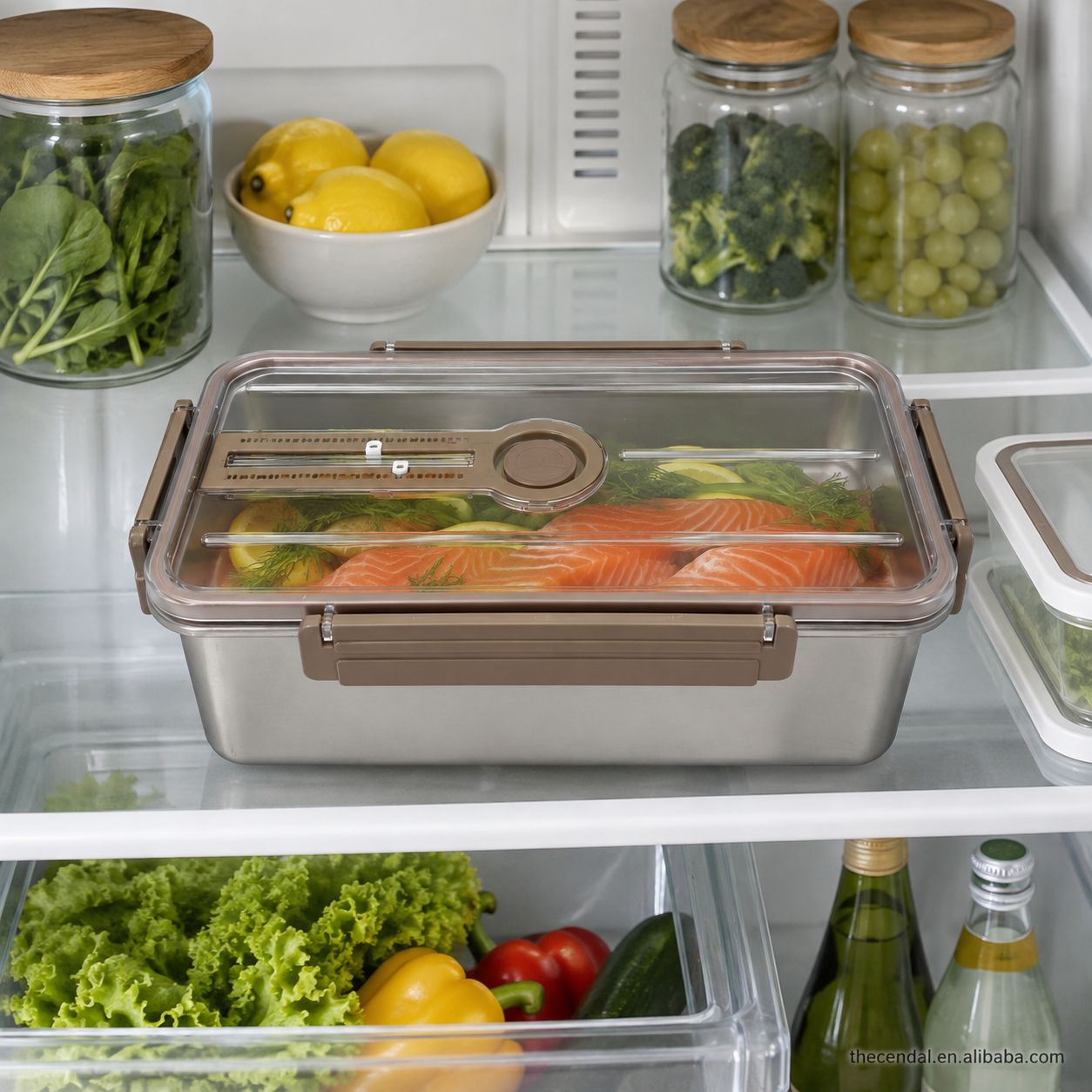 Food Storage 304 Stainless Steel Food-Grade Markable Food Storage Container