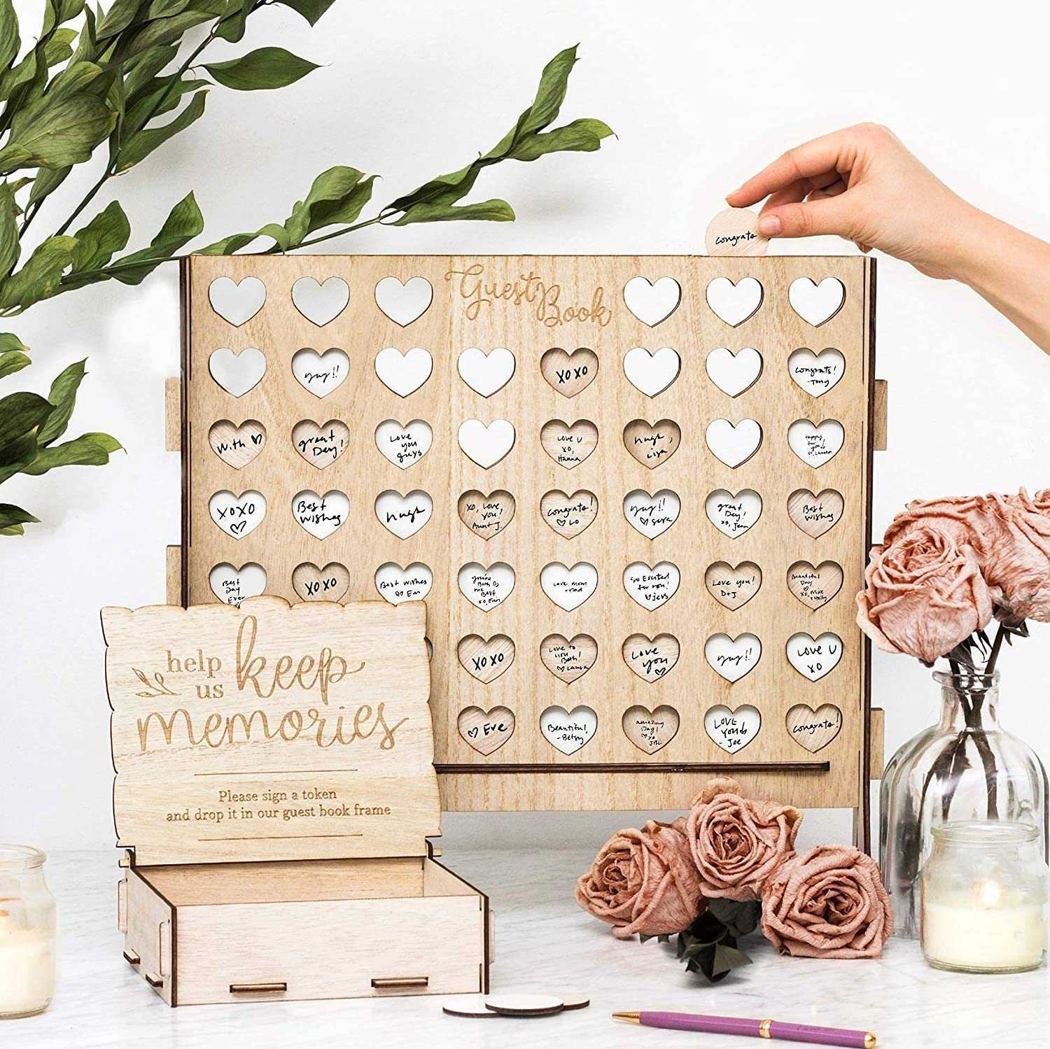 Wedding Sign-in Creative Wooden Sign-in Book Forest Style Personalized Sign-in Book Wedding