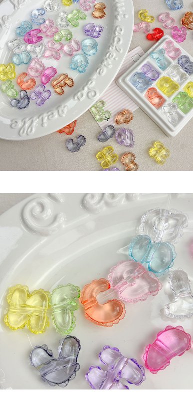 Transparent Acrylic Beads Transparent lace letters