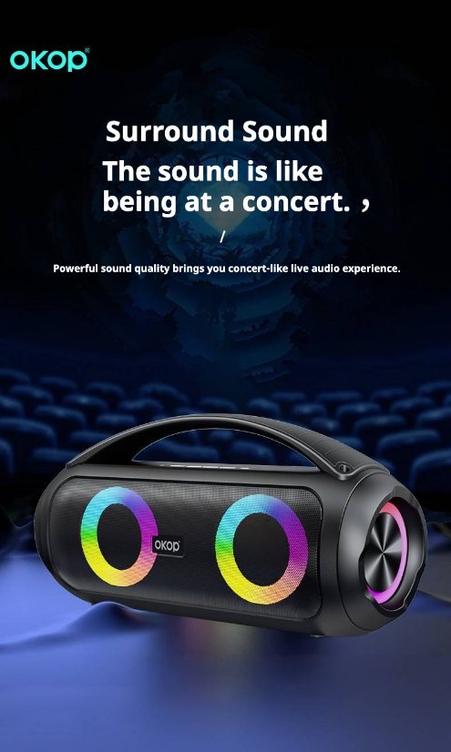 Portable Outdoor Bluetooth Speaker KP-552 Wireless Bluetooth Speaker