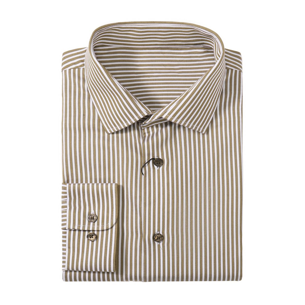 Dress Shirt Vintage Brown Stripe Shirt