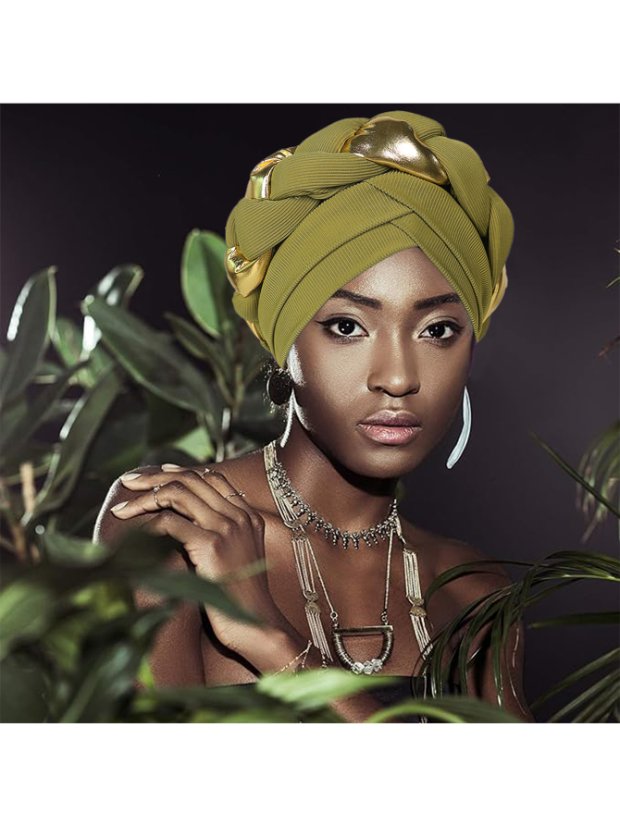 Gele African Gele Headwrap for Women | Dramatic Hand‑Braided Twist Braid for Special Occasions