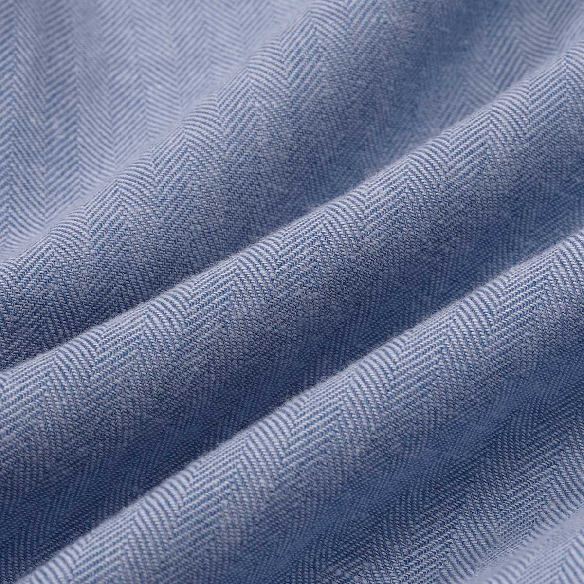 Casual Shirt Herringbone Button-Down Shirt