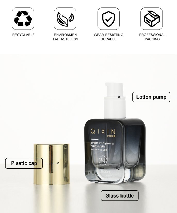 base de maquillaje líquida 30ml Square Thick-Base Foundation Bottle – Source Manufacturer 