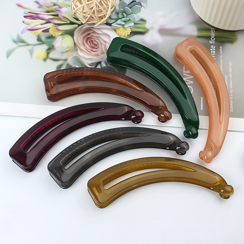 Banana Clip Large Vertical Matte Banana Clip, Simple Ponytail/Updo Hair Clip, Hair Accessories for Girls, Voluminous Look Clip