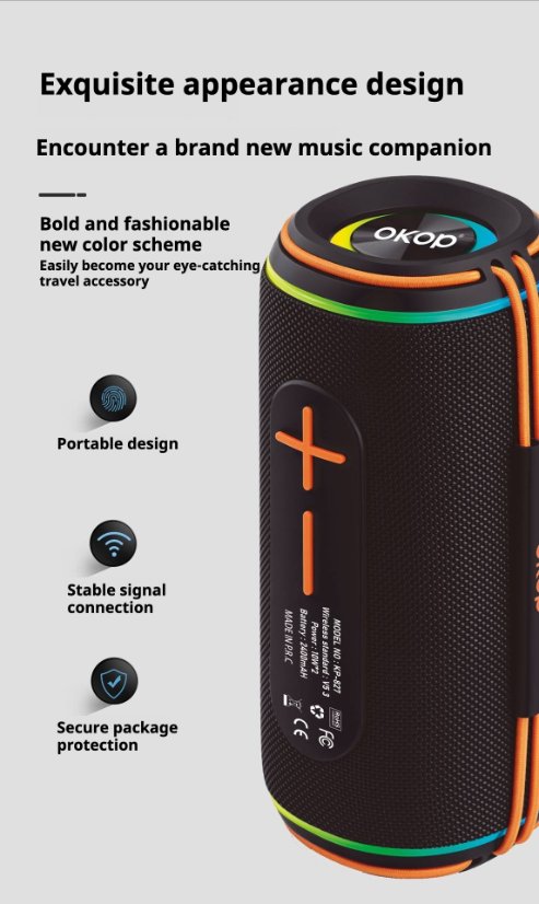 Portable Outdoor Bluetooth Speaker KP-827 Wireless Bluetooth Speaker