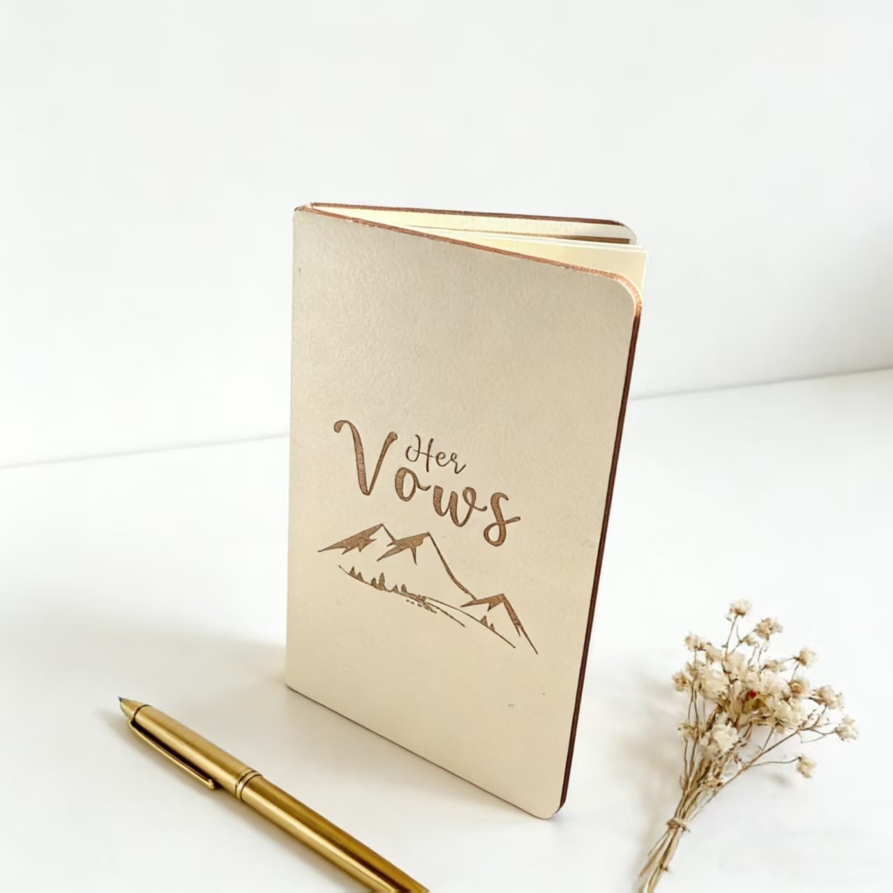 Wedding Supplies Wooden Wedding Vow Book
