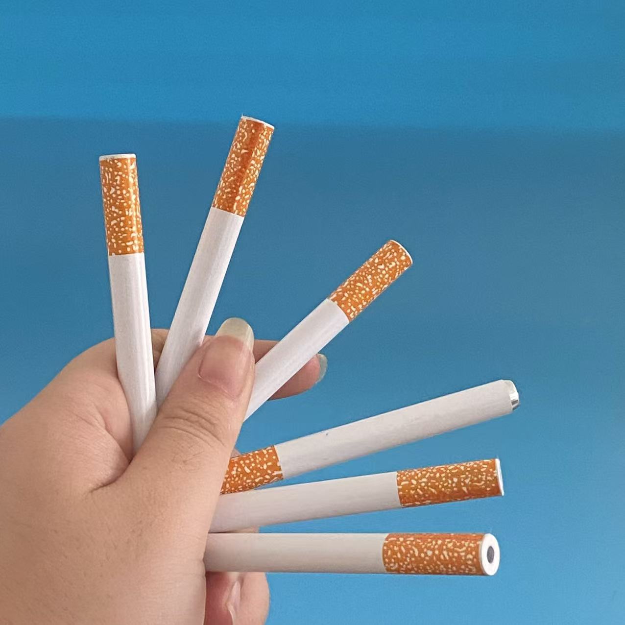 Glow-in-the-Dark Fidgets Gold‑Foil Cigarette‑Style Aluminum Glow‑in‑the‑Dark Stick