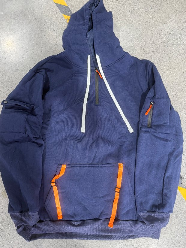 Hooded zip-up jacket with ribbon ties Streamer Hooded Zip-Up