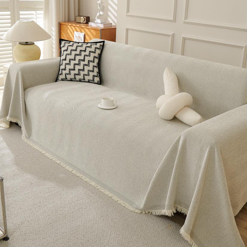 Jacquard sofa throw Herringbone Fishbone Sofa Throw
