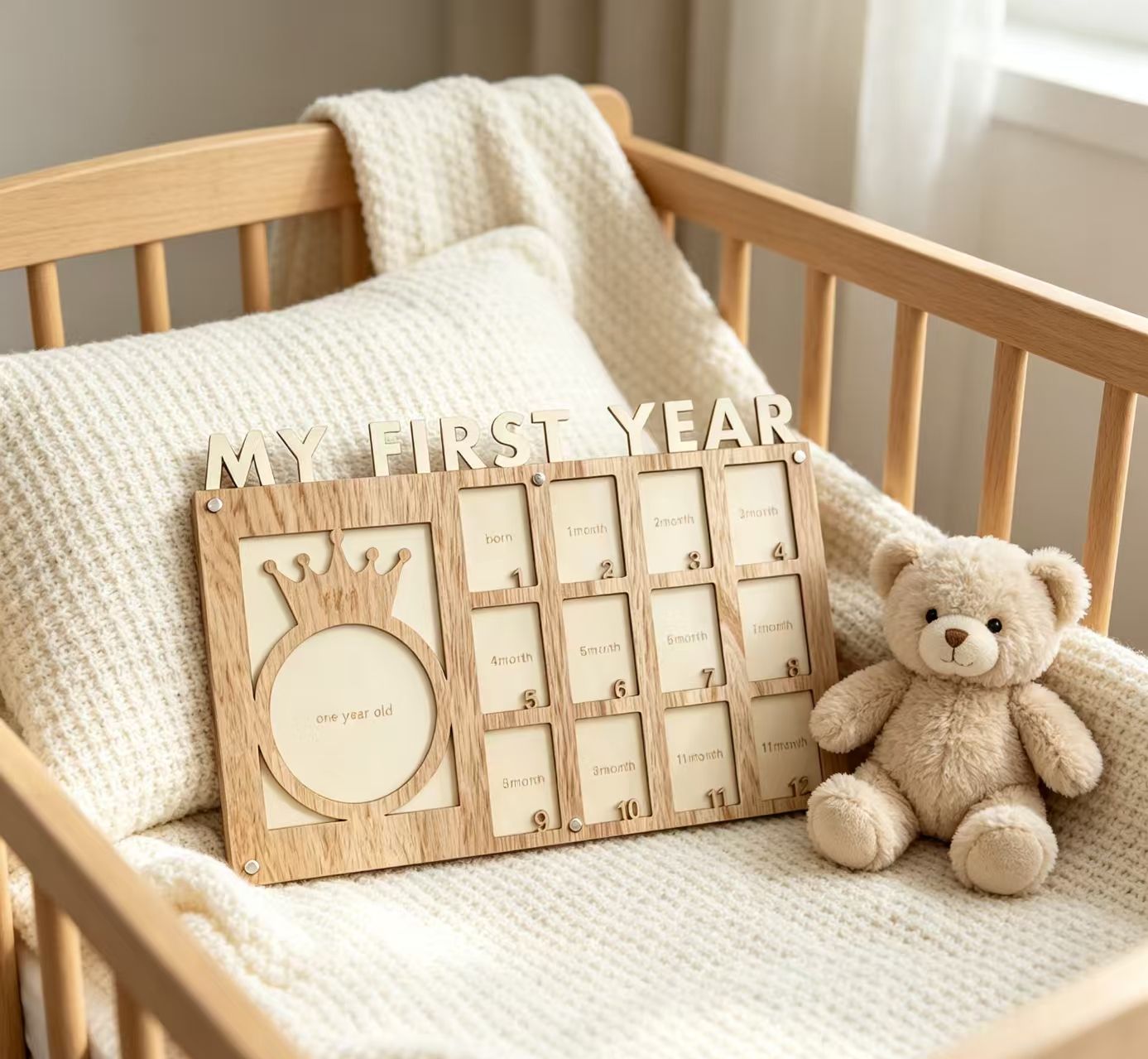 Infant Baptism Baby My First Year First Birthday Photo Frame
