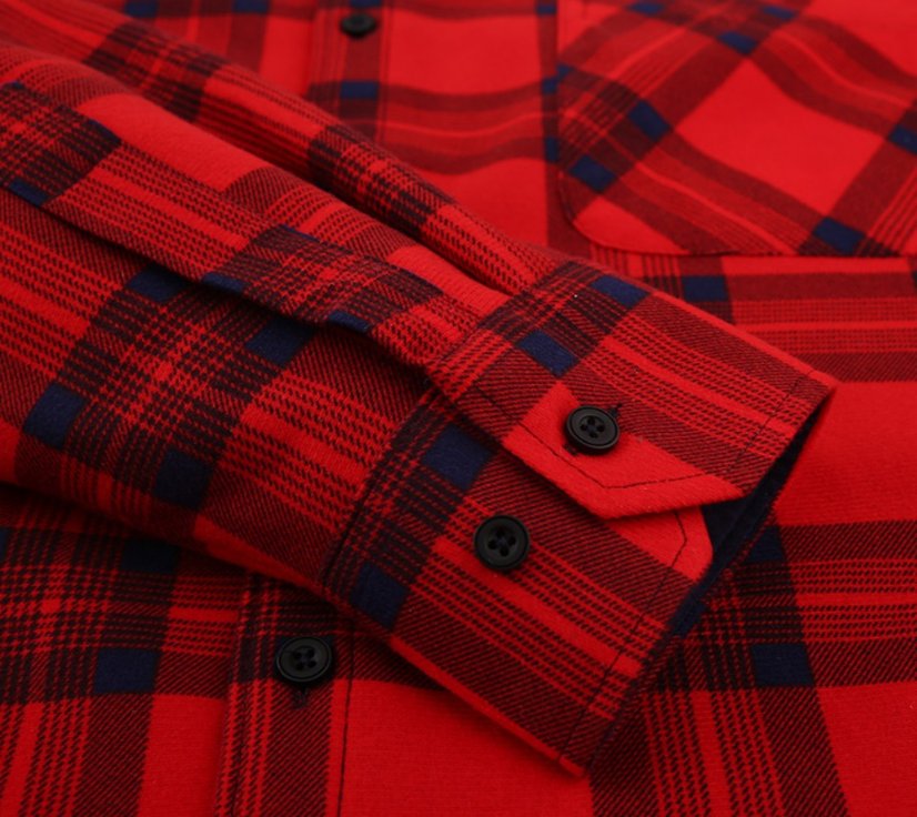 Plaid shirt BN17 Fleece-Lined Plaid Shirt