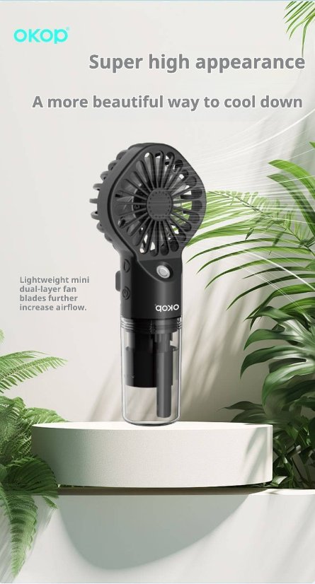 Fan KP-F03 Handheld misting fan