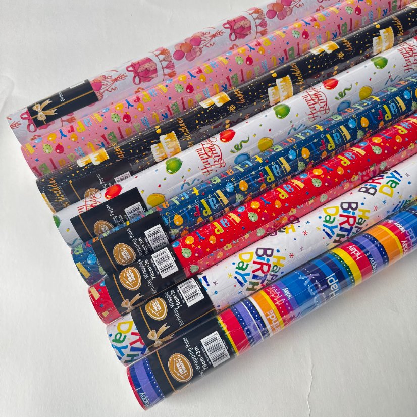 Birthday gift wrapping paper Assorted Birthday Print Gift Wrapping Paper