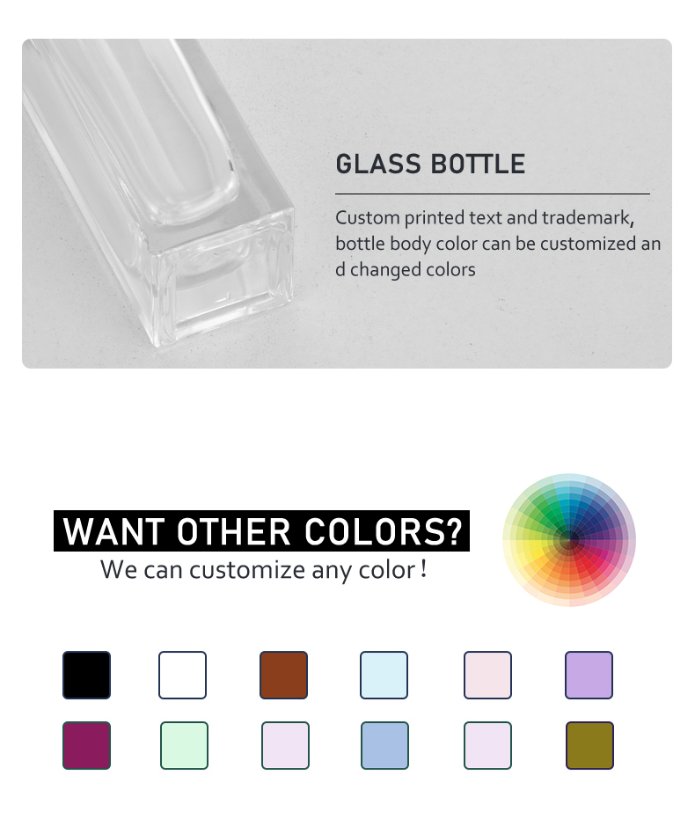 frasco cuentagotas 30ml Square Dropper Bottle for Serum Concentrates – Customizable