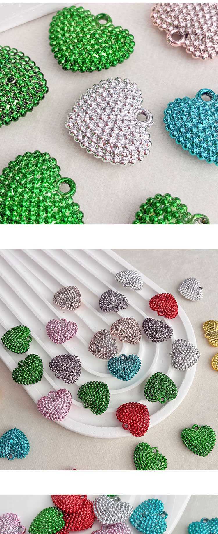 High-Quality UV Beads Pitted holes with a heart shape