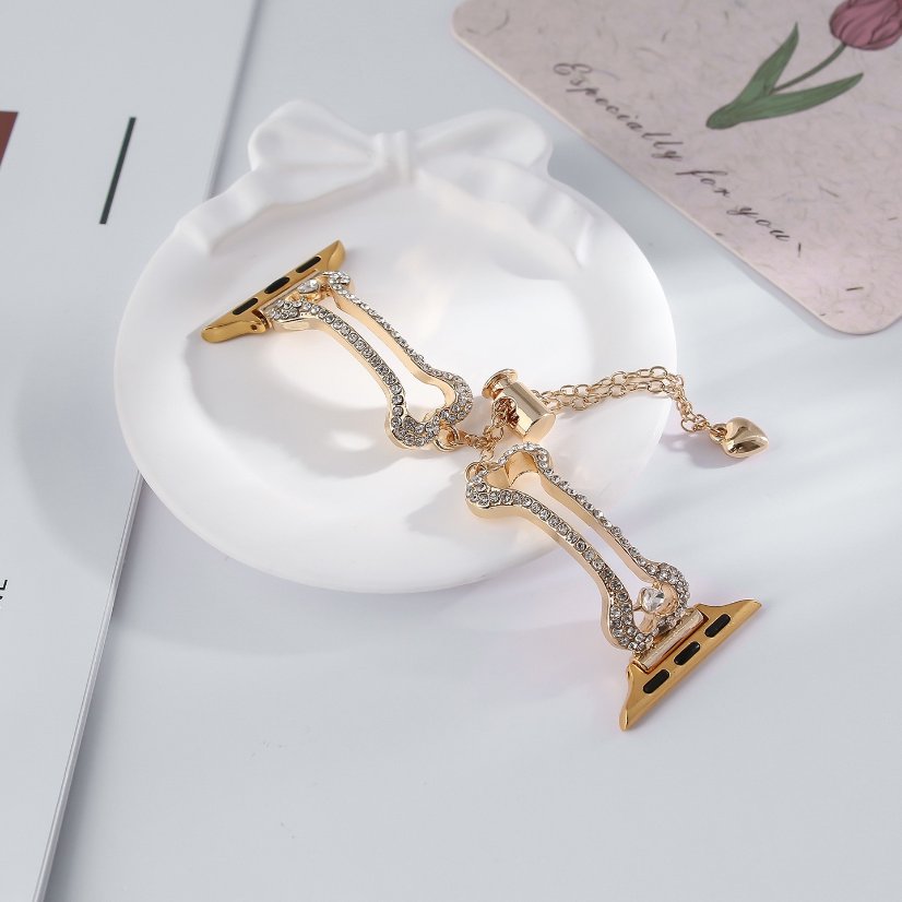 Watch strap Bone Hollow Rhinestone Strap for Apple Watch All Series