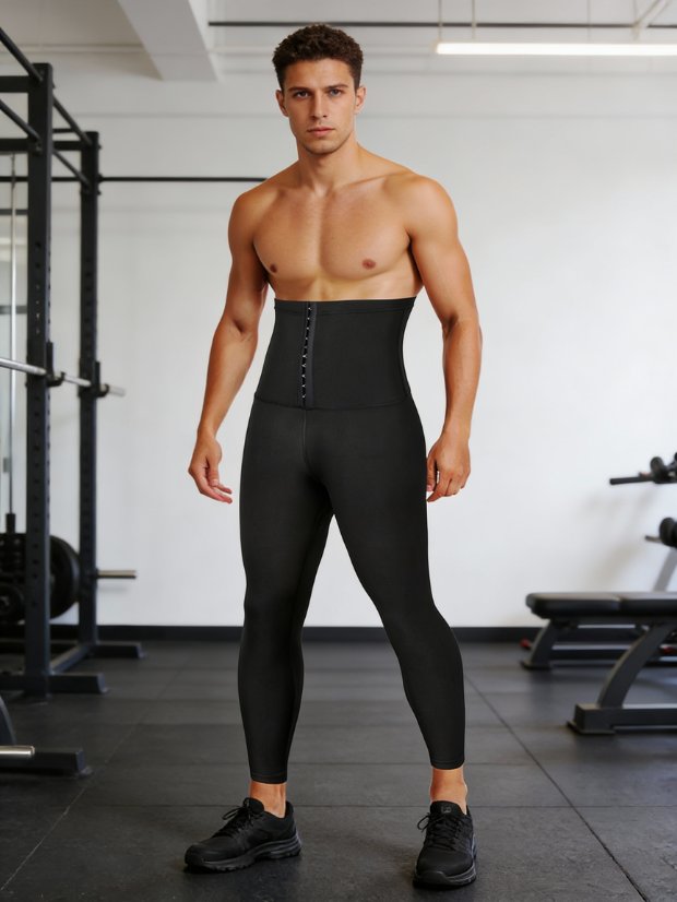 vest-top-tshirt-jacket-bra-tank Sauna Pants for Men High Waist Sauna Sweat Leggings Compression Workout Legging Sauna Suit 
