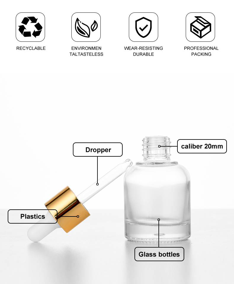 frasco cuentagotas 30ml Chunky Dropper Bottle for Essential Oil & Serum – Source Manufacturer