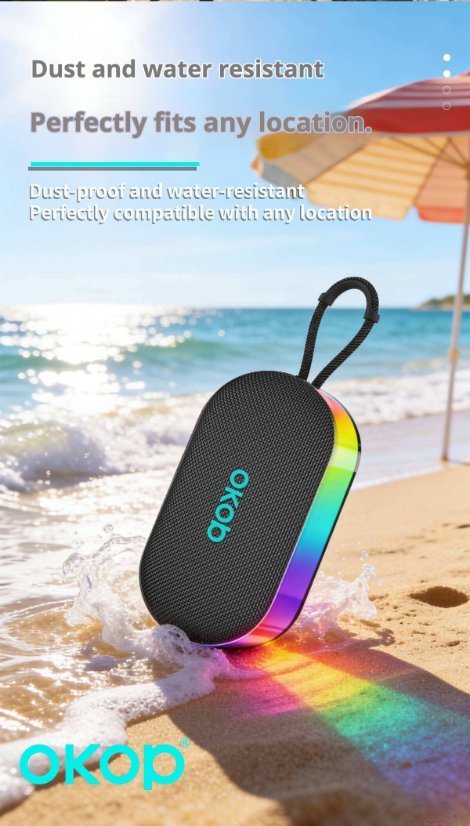 Portable Outdoor Bluetooth Speaker KP-849 Portable Wireless Bluetooth Speaker – Home, Outdoor, Waterproof, Car-Compatible; Hi-Fi Sound with Deep Bass