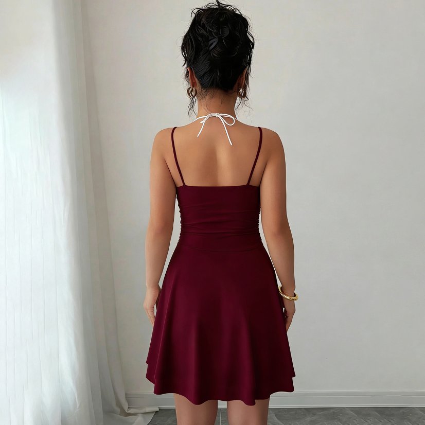 Dresses 6658 Ruched Cowl-Neck Camisole Dress