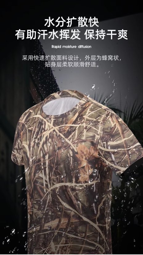 Camo Apparel Camo Quick-Dry T-Shirt for Men – Military Training Mesh Breathable Tee