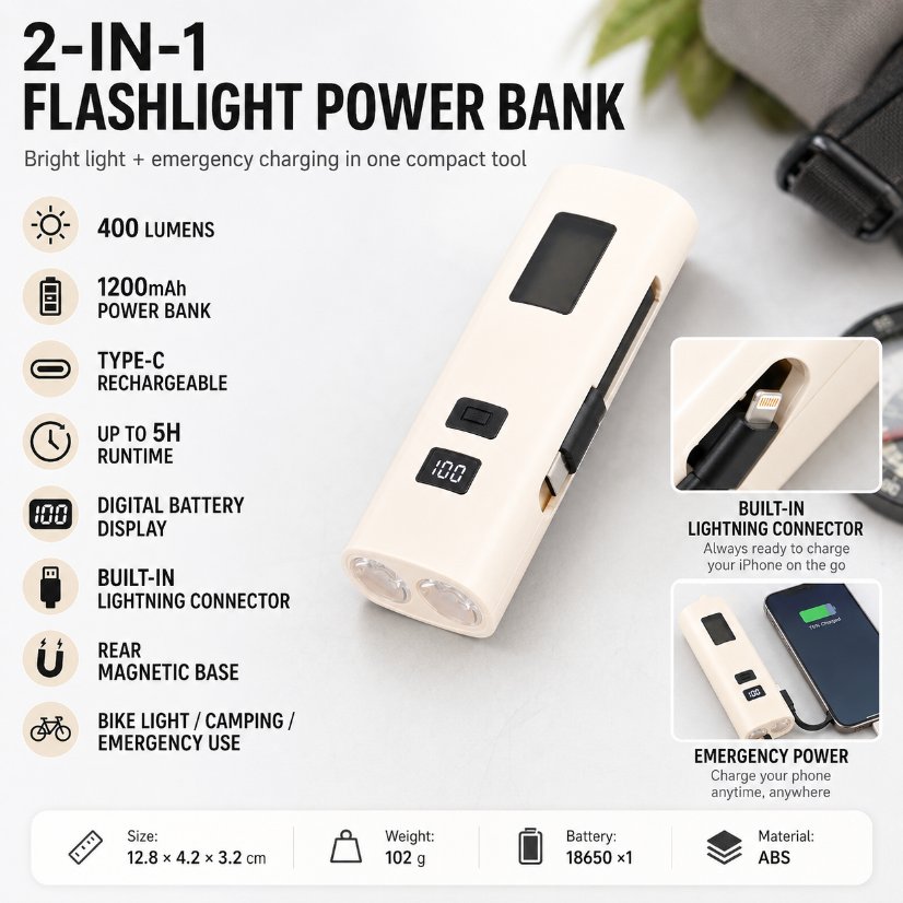 HB-Z818 Multi-Function Portable Wearable Light