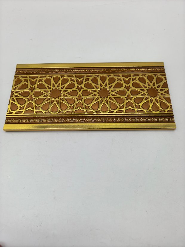 decor line PS Arabic Window Lattice Gold Foil Molding, Geometric Pattern Frame Trim