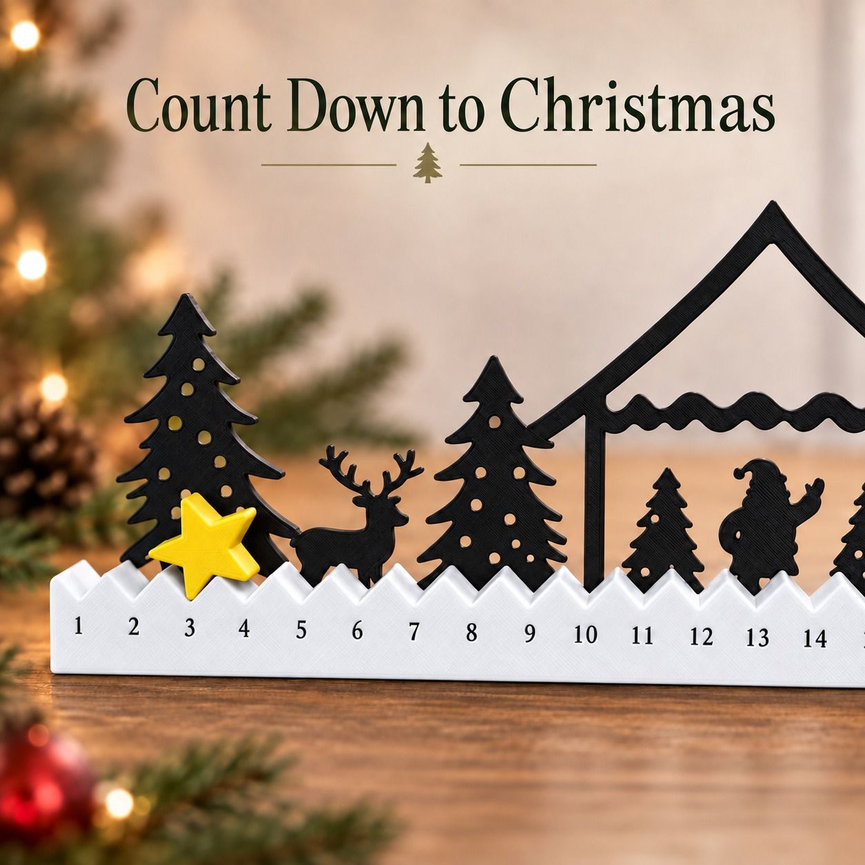 Plastic Craft Ornaments Advent calendar