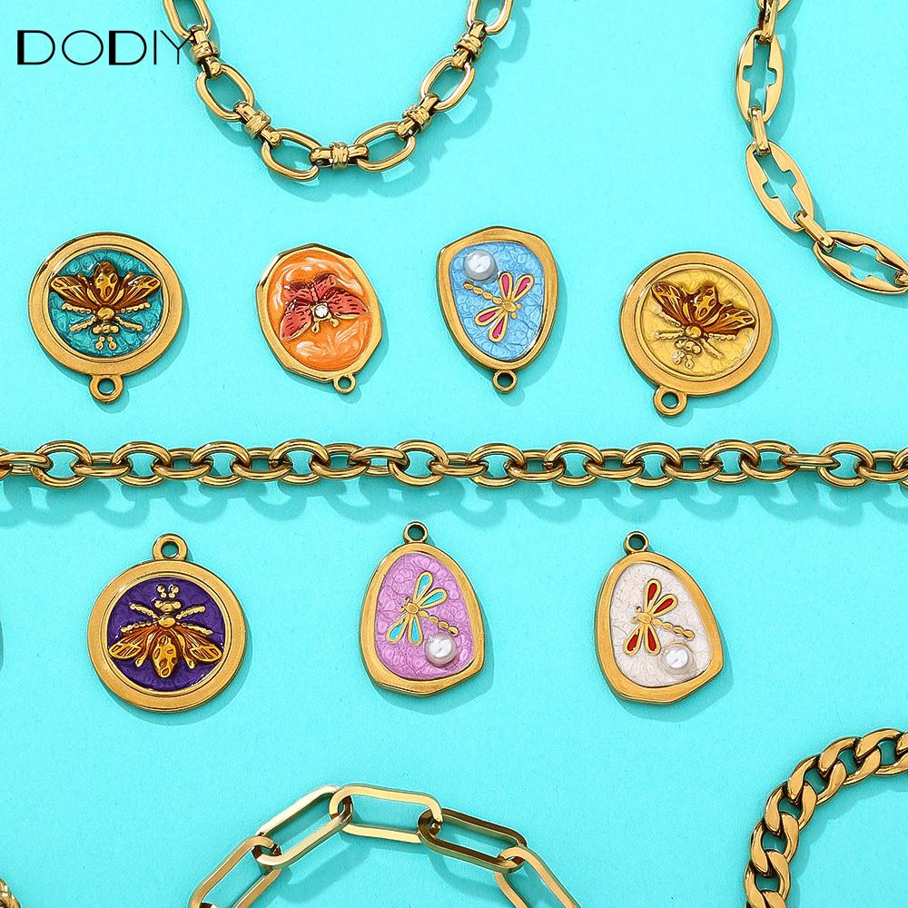 Charms DODY Enamel Insect Charms | 316L Stainless Steel 18K PVD Gold DIY Jewelry Charms