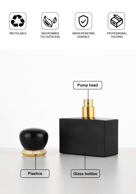 frasco de perfume 50ml Classic Black Premium Perfume Spray Bottle